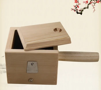 

Natural and environmentally solid wood moxibustion box single Geyi Moxa burner Baliao back waist moxibustion box free shipping