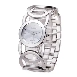 Бренд BAOSAILI, имитация позолоченных кругов, ремешок из нержавеющей стали, блестящие женские часы-браслет, модные наручные часы