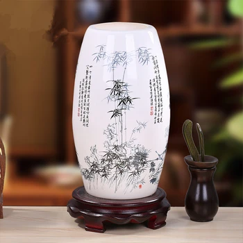 

new Chinese style retro table lamp bedroom bedside lamp living room study decorative LED ceramic table light ZA1127956