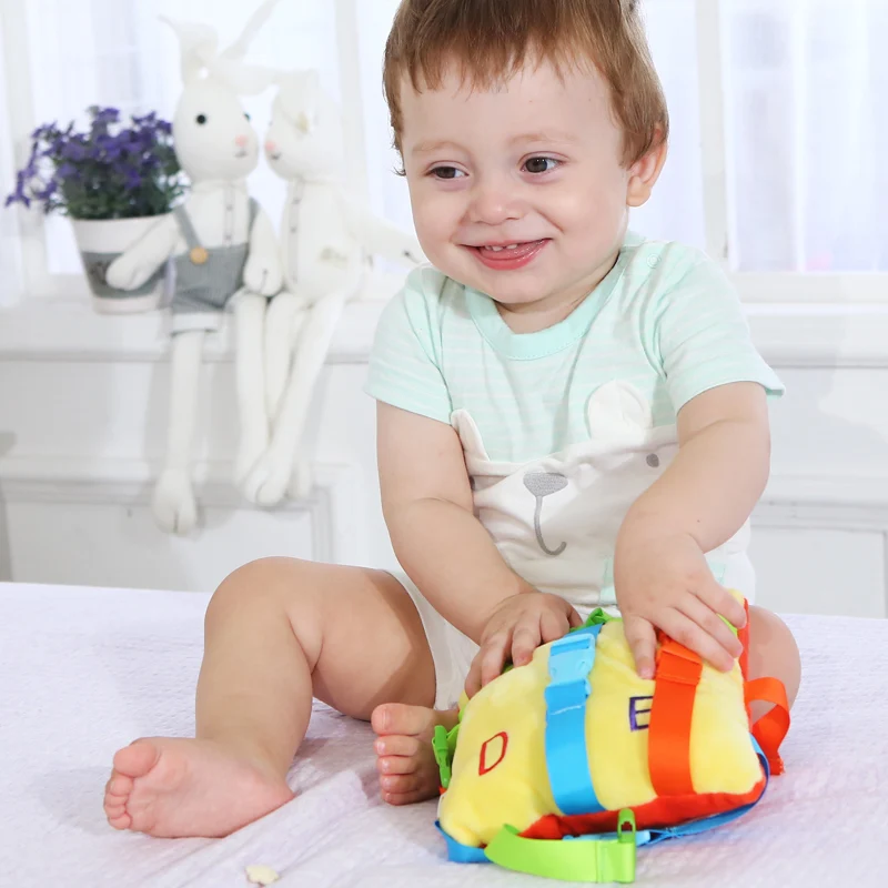  Baby Learn to Dress Cube Learning Toys Early Education Basic Life Skills Teaching Toy Plush Travel  - 33035054555