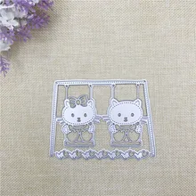 Julyarts Animal Kitty Cat Die Metal Cutting Die Stencil For Scrapbooking Stamp Card Making Die Metal Crafts Die Cut Stitch russische zaren die rurikiden die romanows