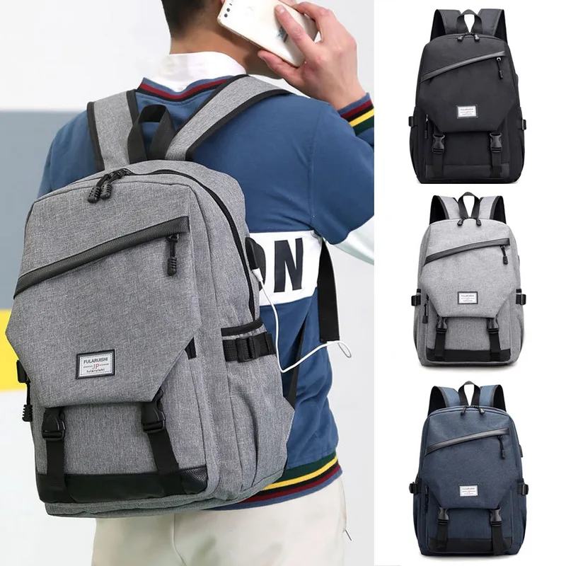 

Waterproof Backpacks Teenager Anti-theft Backpack USB Socket Student Laptop School Bags Business Travel Bag