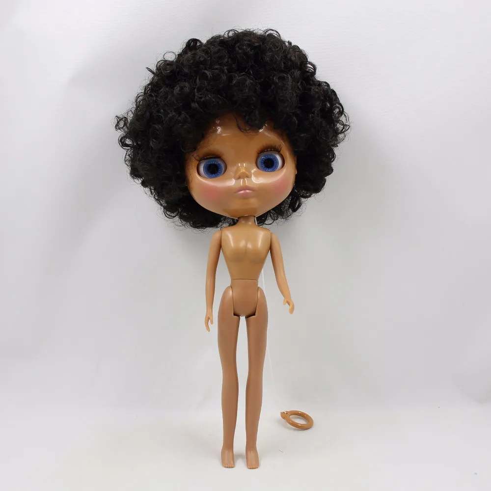 Neo Blythe Doll with Black Hair, Dark Skin, Shiny Face & Licca Body 4