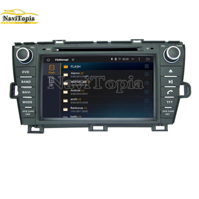 Discount NAVITOPIA 4G RAM 64G ROM PX6 Six Core Android 9.0 Car DVD Player GPS Navigation for Toyota Prius right driving 2009 2010- 4
