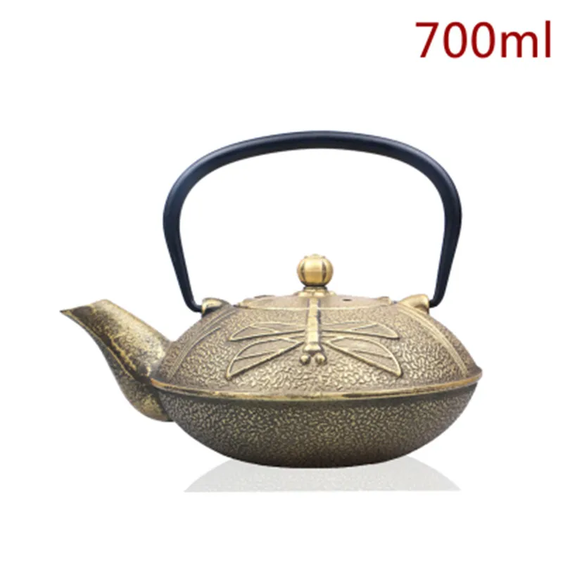 

Hot sale Japanese cast iron teapot Carbon furnace iron kettle KungFu tea Iron pot oxidized uncoated Dragonfly Water Kettle 700ml