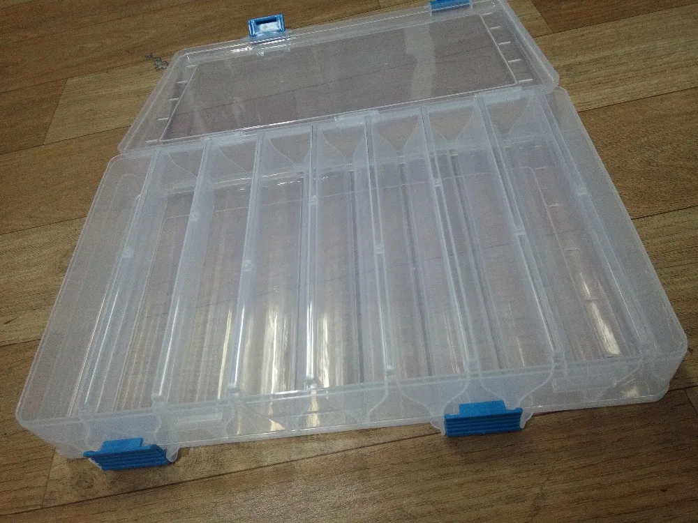 

Hunthouse fishing box for 16 piece long casting lure plastic 35*22.5*6 big box for fishing