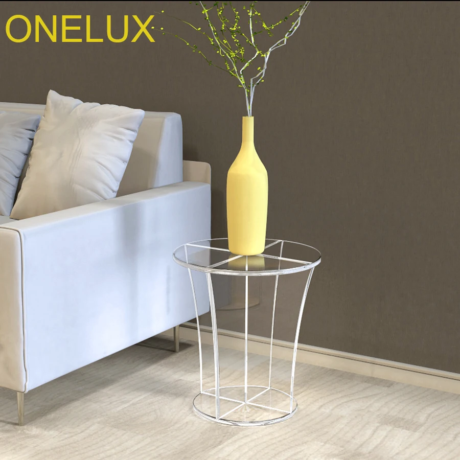 Clear Round Acrylic Occasional/Side/Small Sofa Tea Table,Lucite Vanity Stool -38cm round- 43cm high