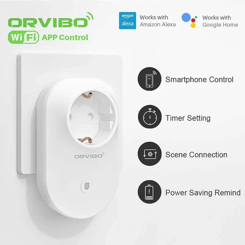 Orvibo Smart WiFi Socket Timing Power Plug Works With Amazon Alexa&Google Via smartphone APP Control Home Smart Home Automation