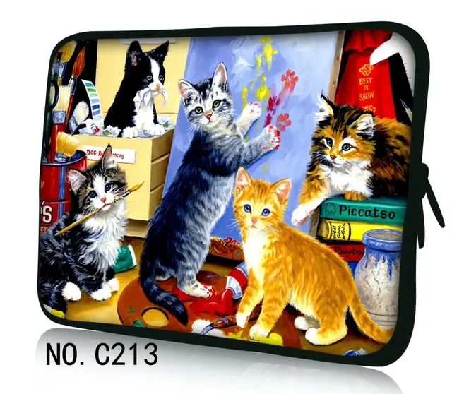 Cheap Painting Cats 12 13 14 15 17 17.4" inch Notebook Bag Sleeve Waterproof Case in Computer for macbook for ASUS Laptop Tablet PC Cheap Painting Cats 12 13 14 15 17 17.4" inch Notebook Bag Sleeve Waterproof Case in Computer for macbook for ASUS Laptop Tablet PC