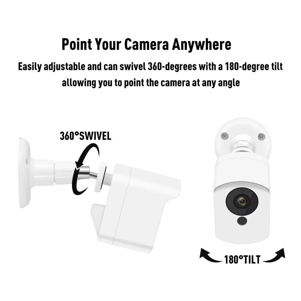  For Xiaomi Mijia Xiaofang Camera 1S/Wyze Cam Wall Mount Bracket 360 Degree Adjustable Indoor/Outdoo