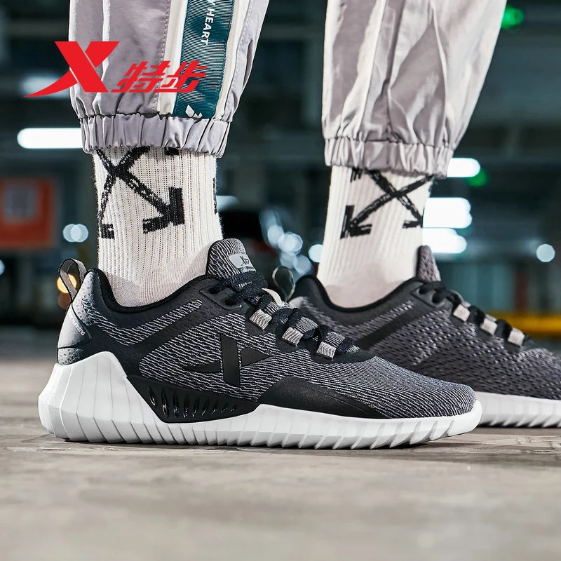 XTEP Original Brand Women's Light Running Shoes Black Blue Sports Trainers Shoes Breathable Athletic Sneakers 983218329282