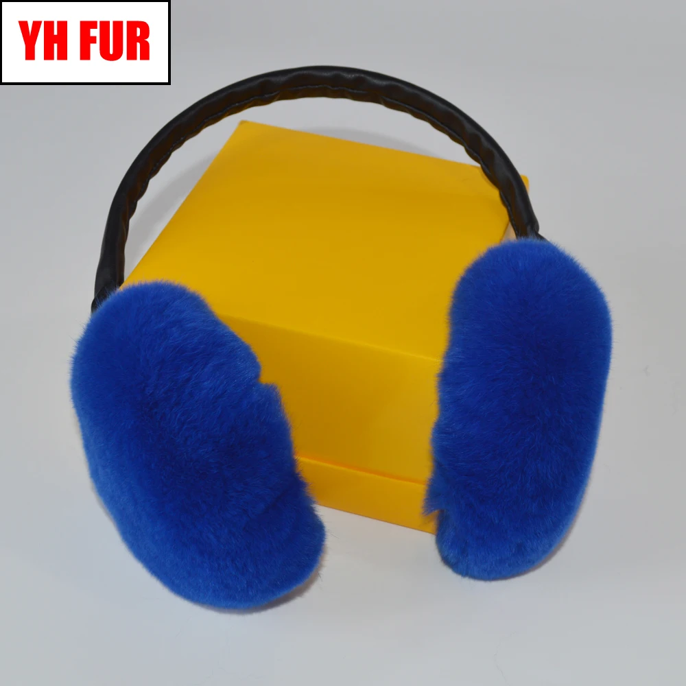 

Women Winter Outdoor Warm Soft Rex Rabbit Fur Earmuffs Real Rex Rabbit Fur Earmuff Lovely Girl Genuine Rex Rabbit Fur Ear-cap