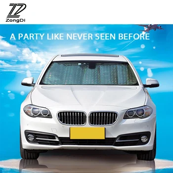 

ZD 1X Front Windshield Sun Shade Visor Covers for Hyundai Solaris Volvo kia Rio K2 Mini Cooper Mitsubishi Chevrolet Car Styling