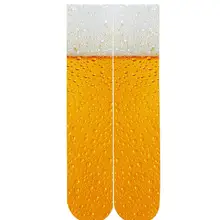 Пивные желтые женские носки с 3d принтом Прямая поставка 38 см Длина