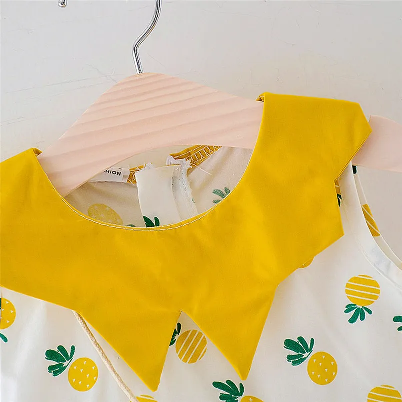 Girls dress Toddler Kid Baby Girl Plaid Fruit Printed Party Princess Dress Clothing robe fille #4J10 (21)