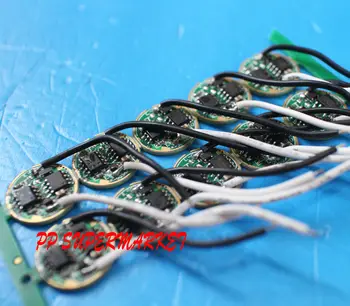 

10pcs cree xml led xml2 led T6 U2 driver 16mm 2.7-4.2V 2A 5-Mode LED Driver for CREE XML LED Emitter