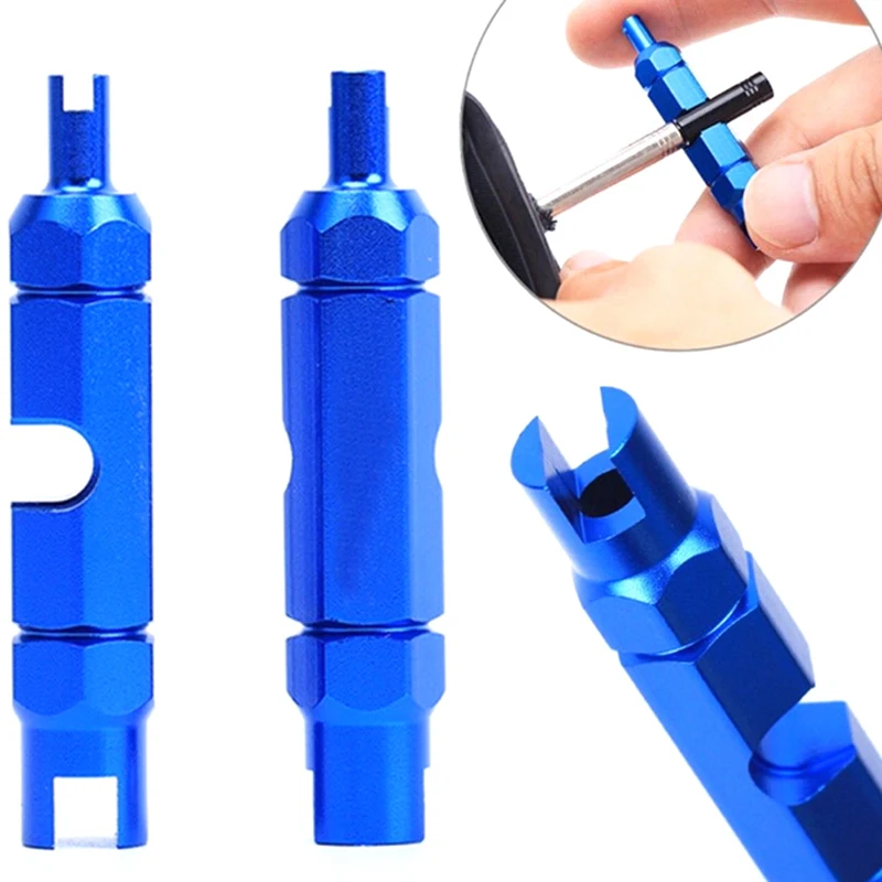 

Julyhot High quality Aluminum Alloy Blue MTB Road Bike Bicycle Schrader Presta Valve Core Removal Tool Wrench Screwdriver Tools
