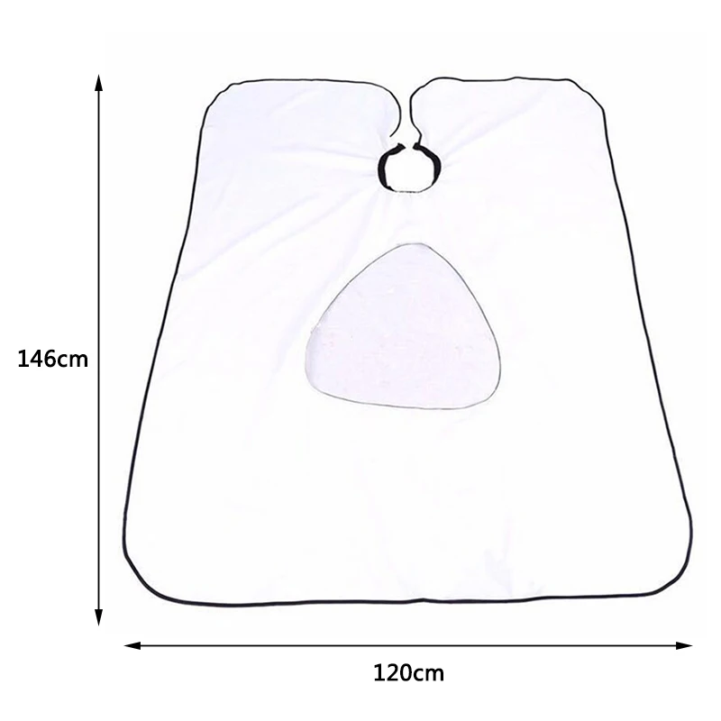 146 см* 120 см, водонепроницаемая накидка для парикмахерской, для парикмахерского стиля, платье для стрижки, фартук с окном для просмотра, овальное прозрачное покрытие
