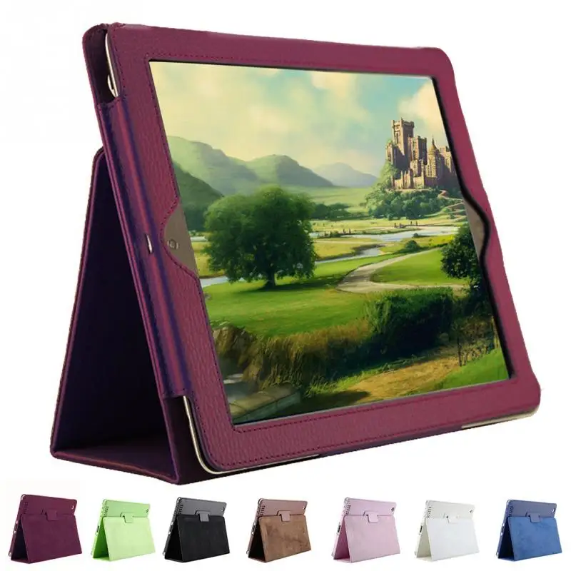 

1 Pcs Tablet Protective Leather Fiber Lining Case For iPad 2/3/4 With Smart Sleep Wake Up Function