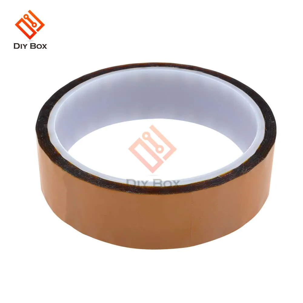 

5/6/8/10/12/15/20/25/30/40/50MM x 30M Tape Sticky High Temperature Heat Resistant Polyimide Gummed Adhesive Tape