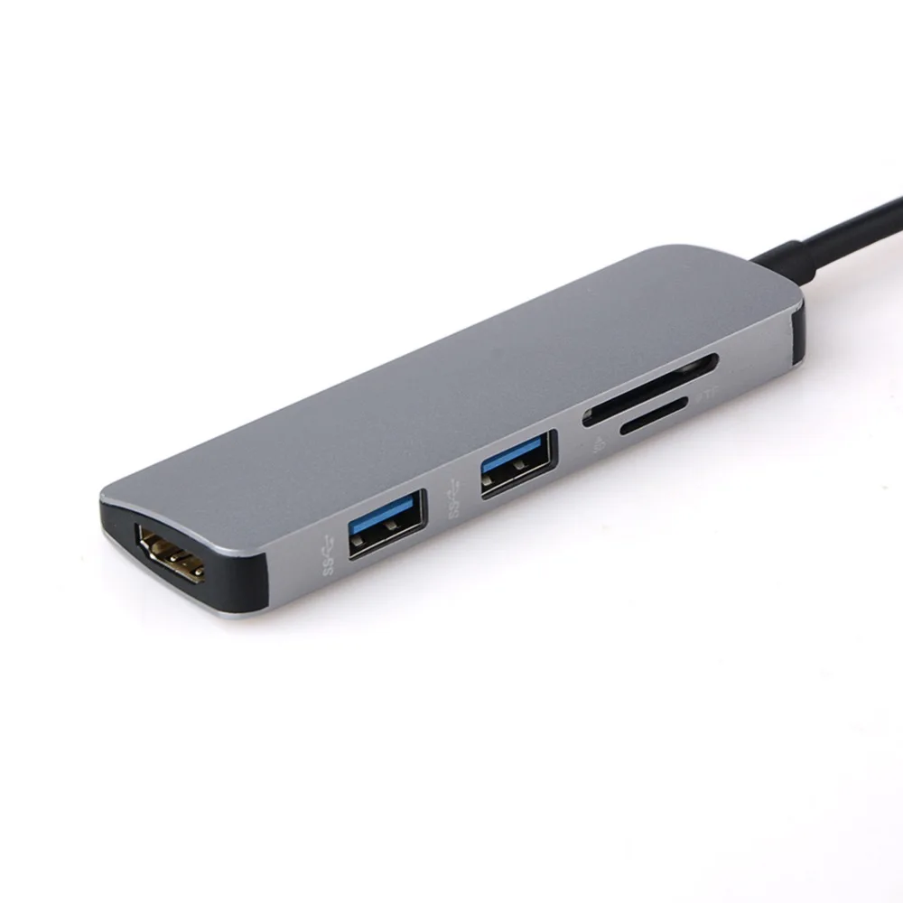 5 в 1 USB C концентратор USB-C-3,0 концентратор HDMI PD Thunderbolt 3 адаптер для MacBook samsung Galaxy S9/S8 huawei P20 Pro type C usb-хаб