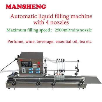 

Alcohol filling machine Automatic liquid filling machine for perfume wine beverage essential oil tea with 4 nozzles