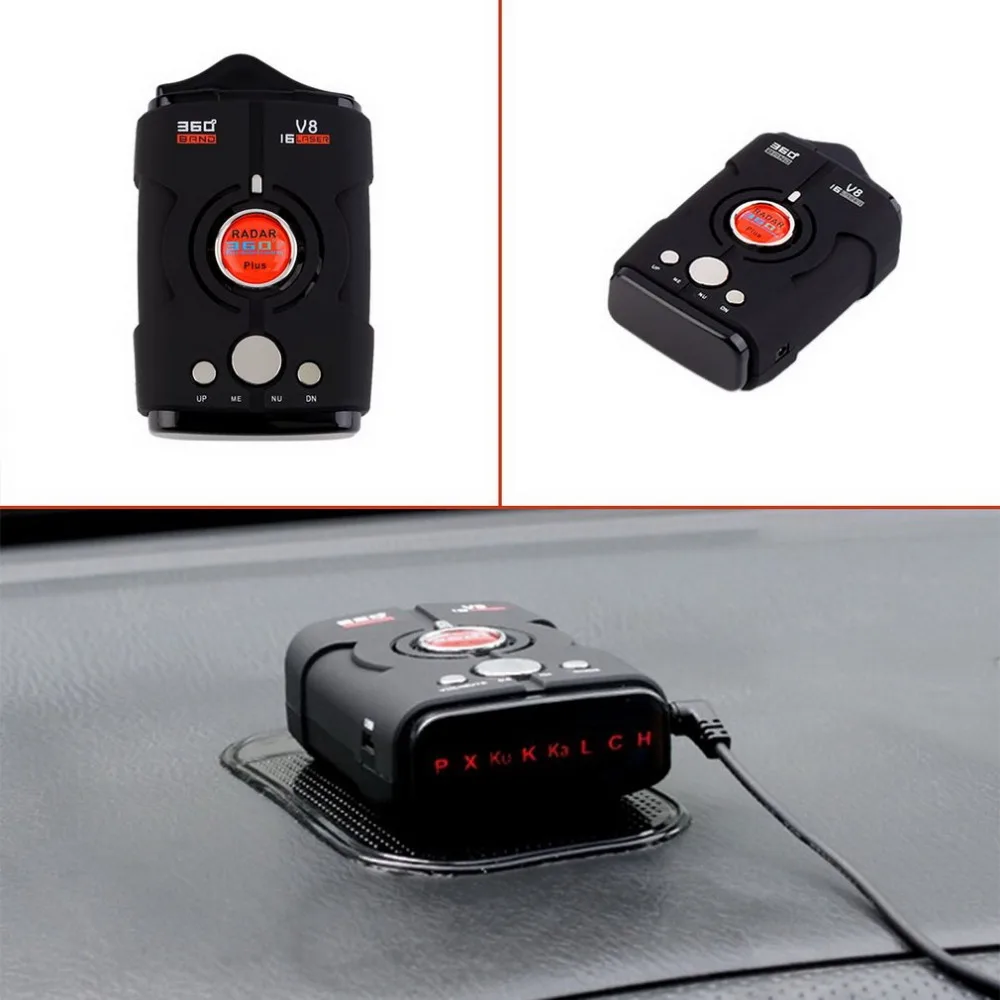 360 Gradi V8 Auto Rilevatore Radar 16 Band Russia/Inglese Versione Display Anti Radar Detector XK NK Ku Ka Laser