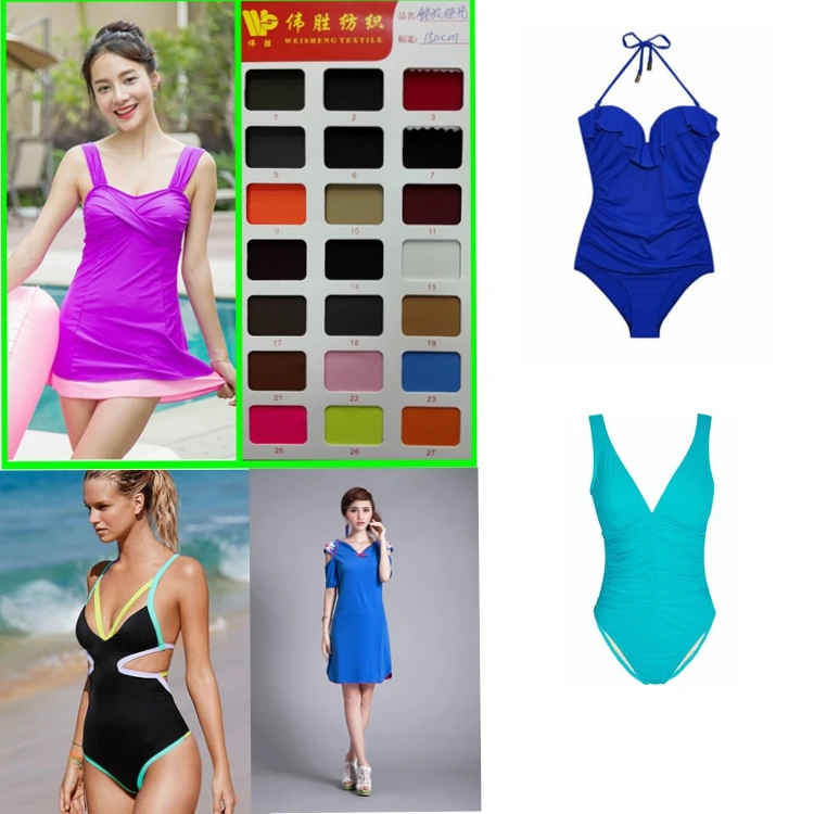 Matt Nylon Lycra Lycra nylon warp knitted swimwear high elastic