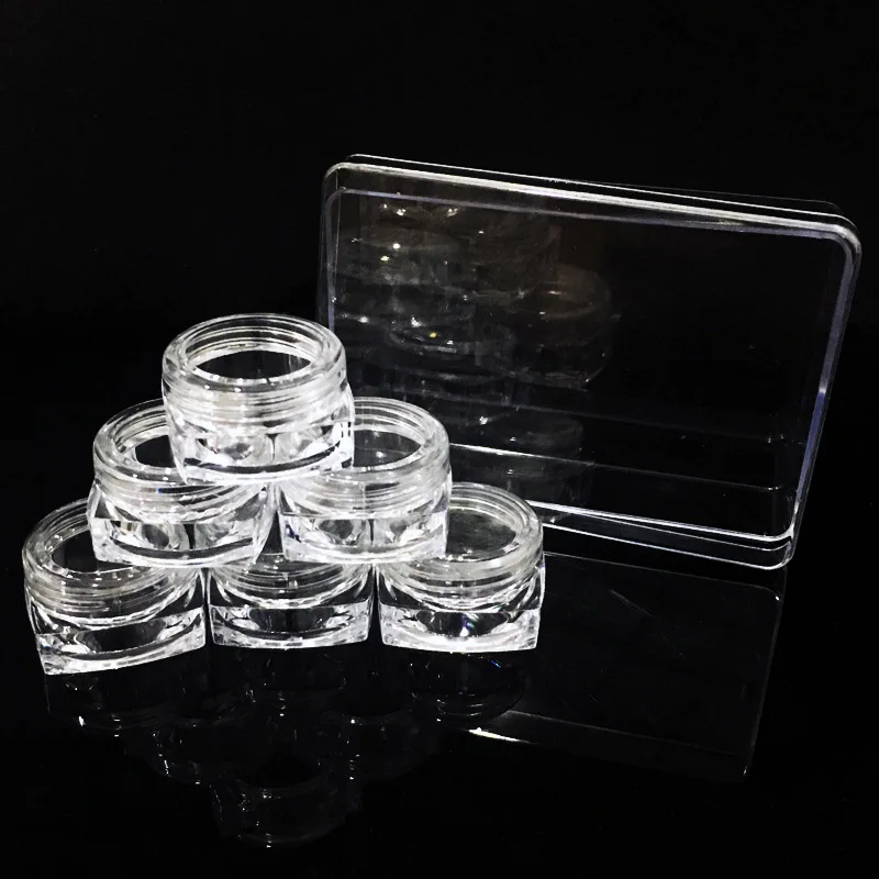 

Hot sale 6 Grid Nail Art Storage Box Rhinestone Bead Crystal Jewelry Decor Organizer Case