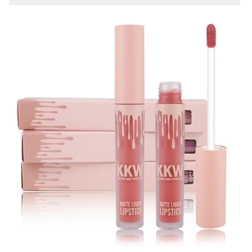 

2019 New Lady Makeup Waterproof Liquid Lip Gloss Pop Matte Kkw Llipstick Lasting Kilie Lip Tint Red Pop Kyliejenner Lipsticks