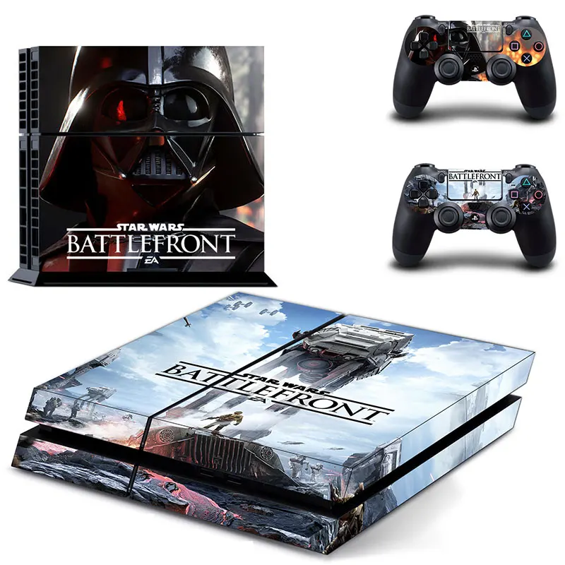 Наклейка на кожу PS4 для консоли Sony PlayStation 4 и 2 контроллера-Звездные войны Battlefront |