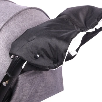 

Outdoor Newborn Baby Stroller Accessories Autumn Winter Mom Hands Warm Keeping Gloves Crystal Velvet Oxford Cloth 48*55 CM