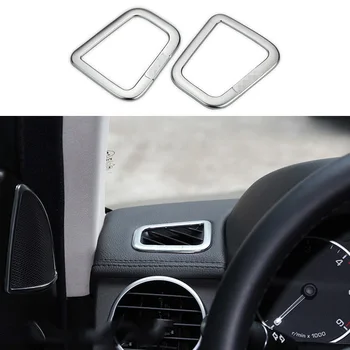 

2x Chrome car accessories Interior Front Dashboard Air Outlet Frame Trim For Land Rover LR4 10-16 & Range Rover Sport 2010-2013