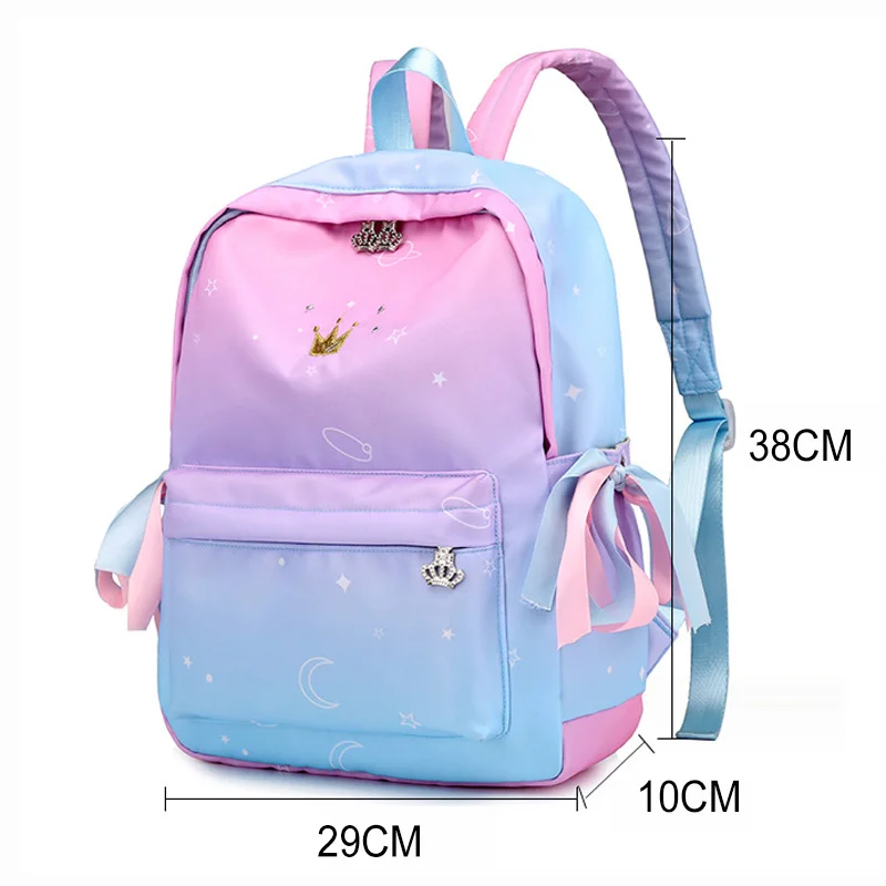 Радуга школьные сумки рюкзаки для девочек подростков печать школьные сумки рюкзак и сумка Dos розовый начальной школы детский школьный рюкзак