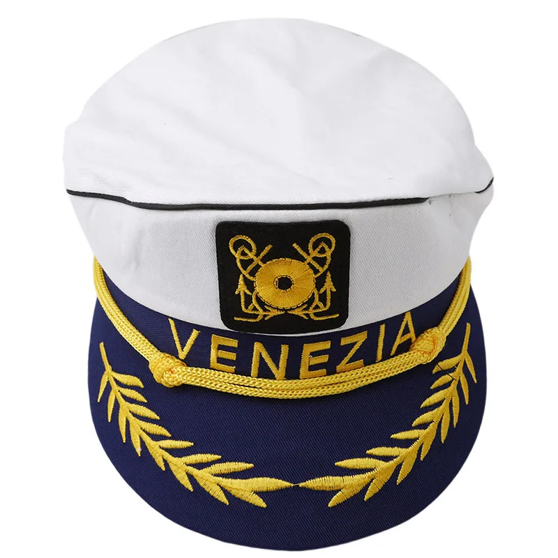 1PC2019 The Latest Navy Marine Yacht Boat Ship Sailors Navy Captain Military Cap Adult Unisex Fancy Dress Supplies - Цвет: 974512