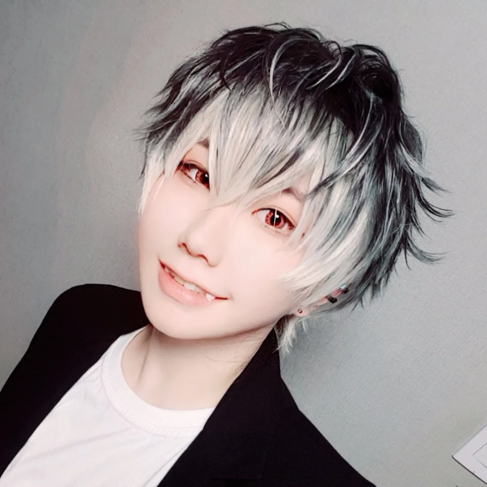 2018 косплей парик из аниме IDOLiSH7 Re:vale MOMO Короткие Смешанные цвета синтетические