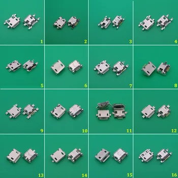 

25Models 100pcs 5Pin jack tail sockect, Micro Usb Connector port sockect for samsung Lenovo Huawei ZTE HTC ect