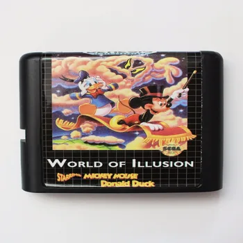 

World of Illusion starring Mickey Mouse and Donald Duck 16 bit MD Game Card For Sega Mega Drive For Genesis
