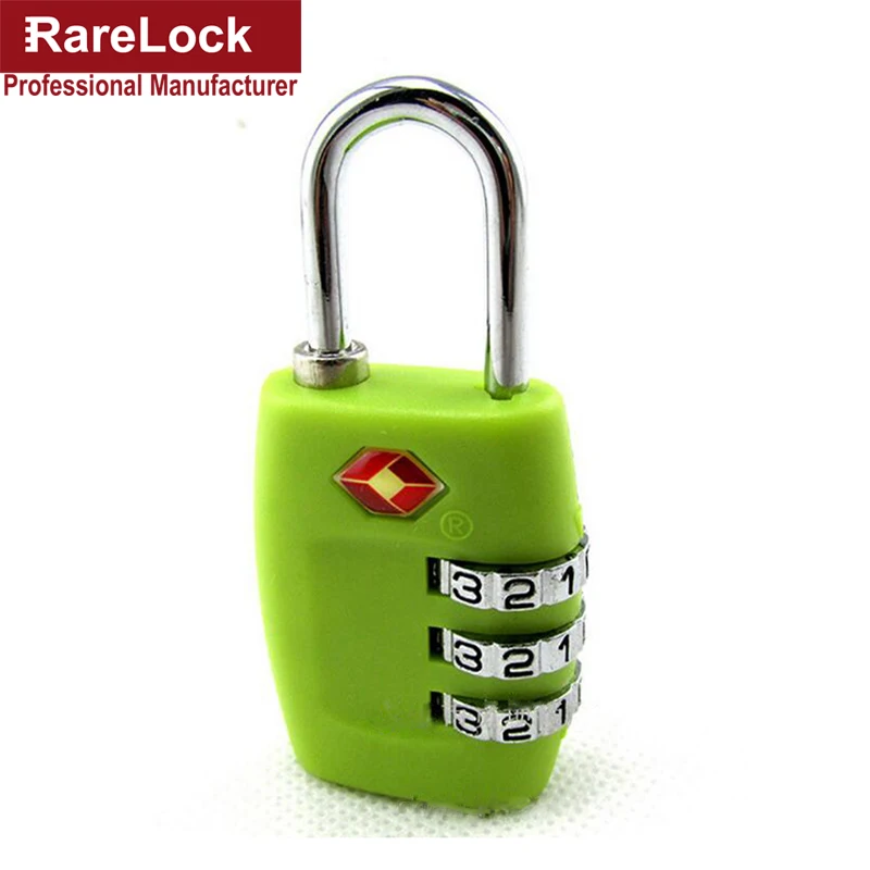 

Rarelock TSA 3 Digit Code Safe Portable Lock Combination Zipper Luggage Suitcase Box Travel Bag Locks a