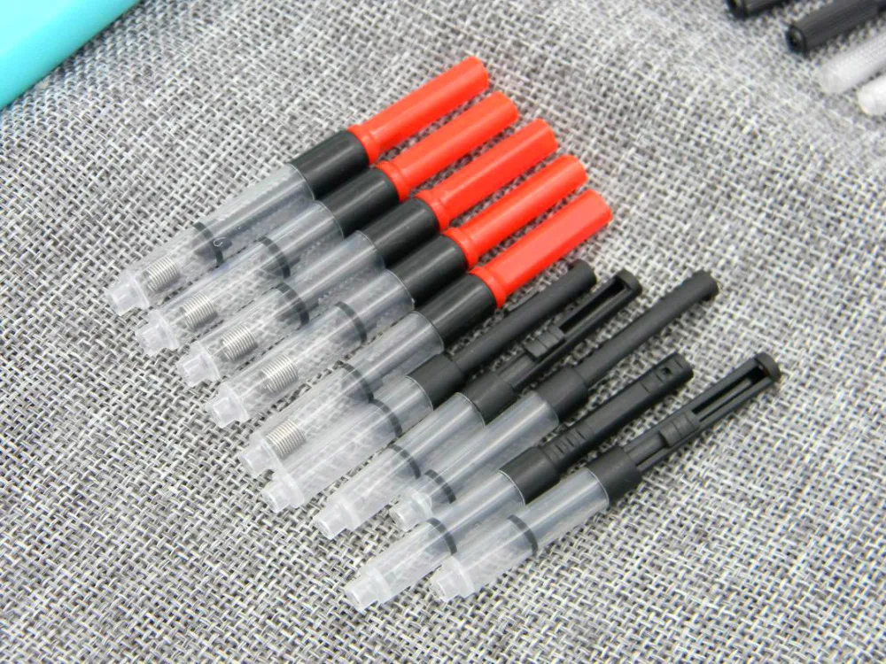 

5pc black or 5pc red office 2.6MM standard metal pen INK filling converter
