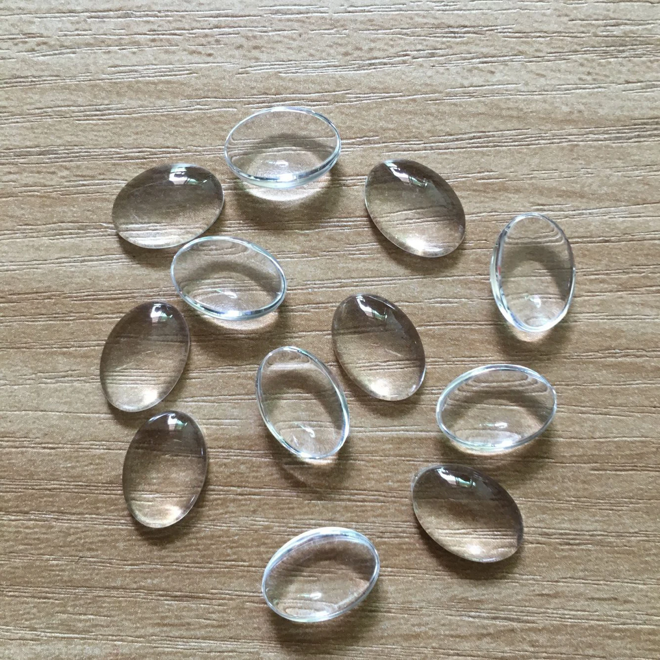 

10*14MM 50PCS Oval Flat Back Tranparent Clear Glass Cabochon Crystal for Diy Charm Pendant Jewelry Making