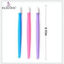 Elecool 3 шт./лот инструменты для ухода за ногтями угловая деревянная кутикулы толкатель случайный цвет наклейка для ногтей палочки для отодвигания кутикулы маникюрная палочка