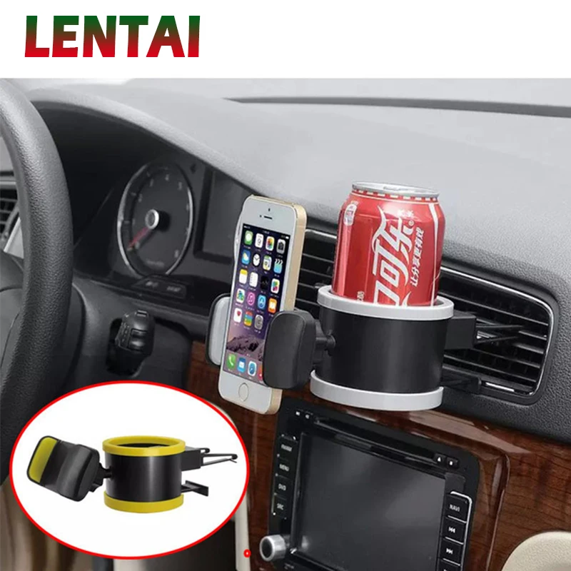 

OVERE 1PC Air outlet Car Phone Stand Water cup holder For Volvo Renault Opel Nissan Volkswagen VW Polo Passat B6 B5 Golf 4 5 7