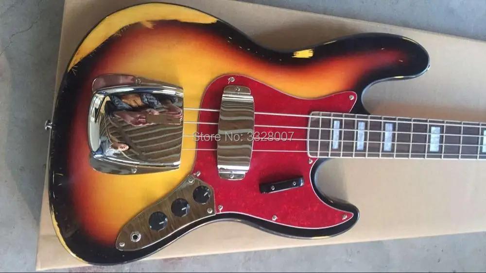 4 strings jazz bass relic;free shipping