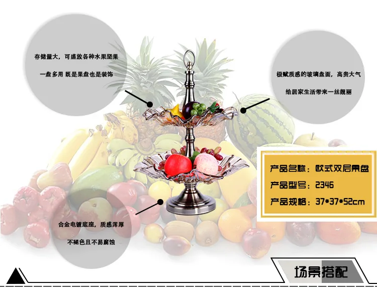 Европейский стекла двухслойные фрукты современный творческий МОДЕЛЬ украшение помещения домашние мягкие модные с фруктами lo93520