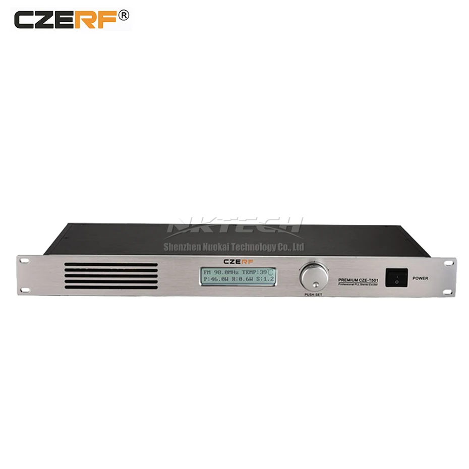 CZE T501 CZERF PLL стерео FM передатчик 0 50 Вт Регулируемая мощность радиовещания RS232 6 5 мм