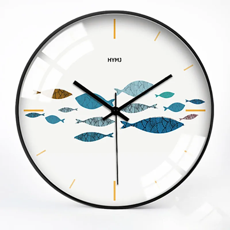 Fresh Plants Wall Clock Modern Design Retro Home Decor Decorations Living Room Wall Clock Digita Wall Watches Home Decor 50Q148 - Color: Style19