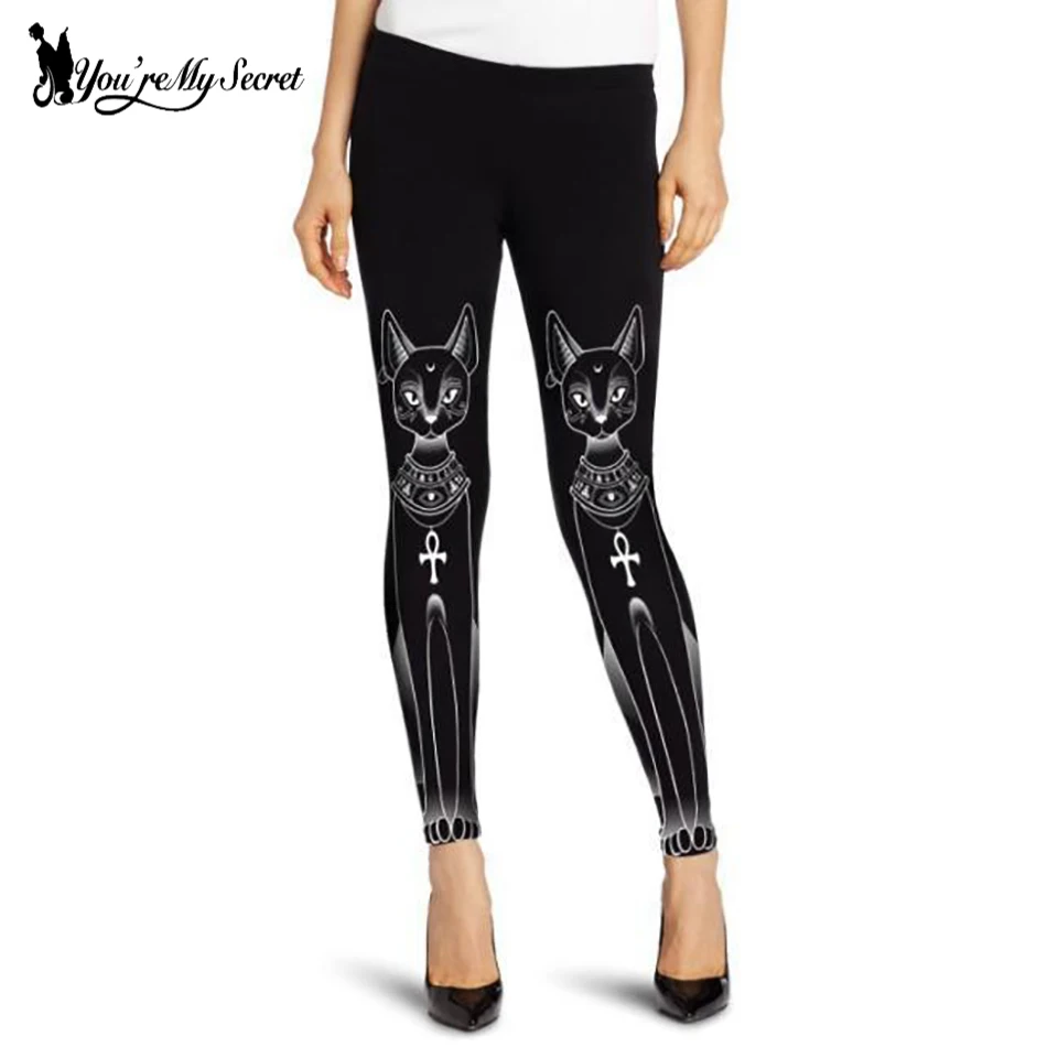 

[You're My Secret] 2019 Fashion Long Ear Sexy Cat Black Leggins for Women's Leggings High Quality Fantastic Ankle Pant
