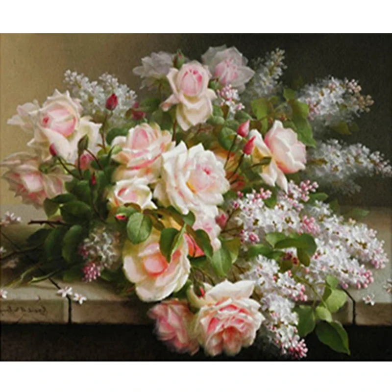 diy rhinestone painting,embroidery diamond,roses,diamond painting flowers