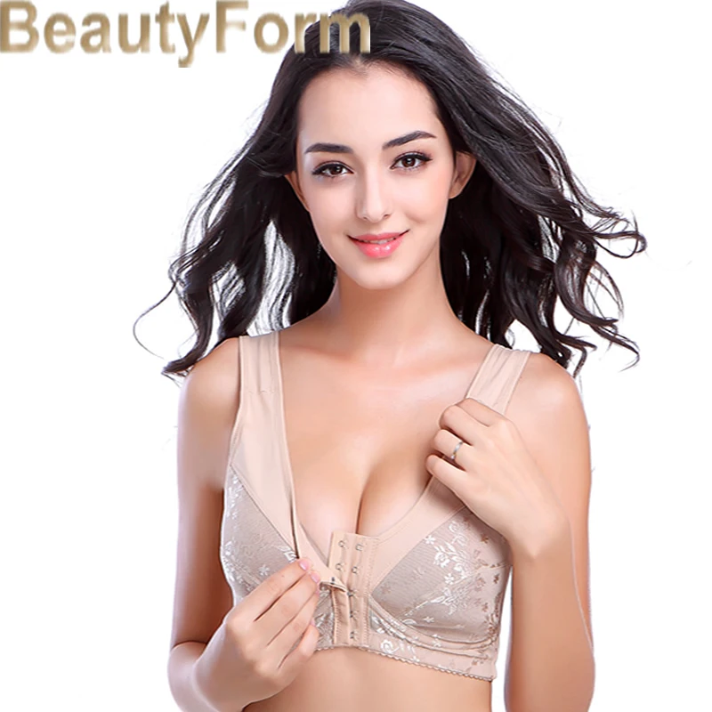 Бюстгальтер с застежкой спереди без косточек карманами|closure bra|mastectomy brafront fastening bra